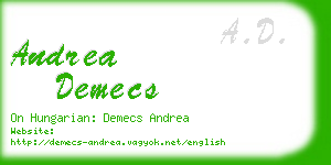 andrea demecs business card